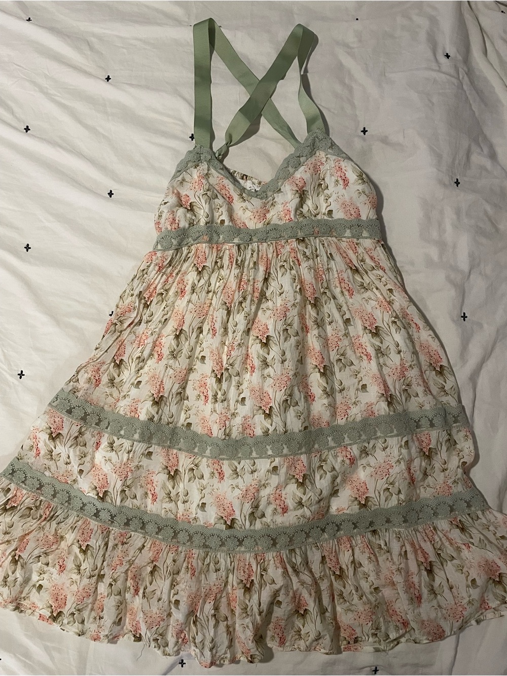 In Loom Floral Ruffle Mini Dress - Picture 7 of 7